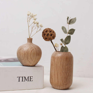 Jarrón de Madera Ecológico para Flores, Decoración del Hogar, Jarrón de Madera con Logotipo Personalizado para Decoración de Hoteles y Restaurantes - Product Image 5