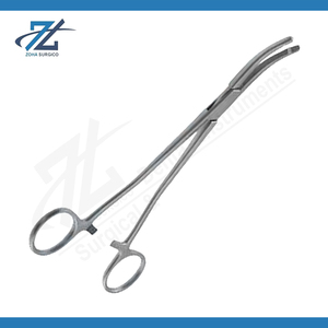 Pinzas de Histerectomía Heaney Curvas Planas de 203 mm de Largo, con una Diente, Manuales, de Acero Inoxidable, Instrumentos Quirúrgicos con Certificación CE - Product Image 2