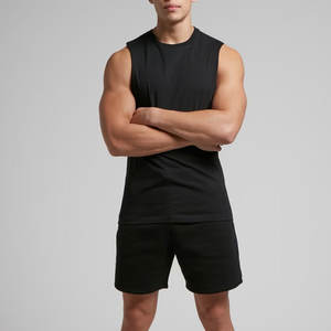 Camiseta de tirantes sin mangas de gran tamaño para hombre al por mayor, estilo cómodo con ajuste relajado, tejido de punto de algodón transpirable - Product Image 4