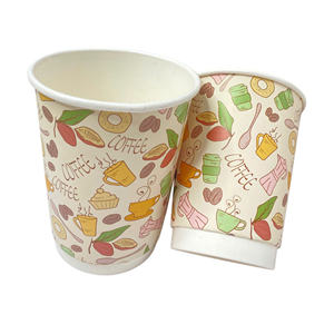 Tazas de papel biodegradables al por mayor de alta calidad logotipo personalizado taza de café desechable de doble pared fábrica de embalaje ecológico - Product Image 4