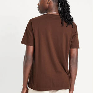 T-shirt d'été pour hommes Chemises à manches courtes décontractées solides pour hommes T-shirts en coton pour l'été T-shirts pour hommes - Product Image 3