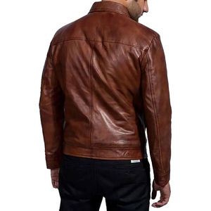 Dernier design personnalisé haut de gamme en cuir de vachette véritable de haute qualité Long manteau respirant Style vintage OEM veste en cuir pour hommes - Product Image 6