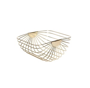 High Quality Custom <b>Metal</b> <b>Storage</b> Wire Mesh Fruit Bowls Gold Iron Steel <b>Basket</b> for Food High Quality Custom Gold Iron Steel - Product Image 2