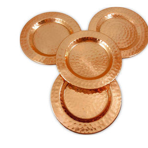 Stainless Steel Handcrafted Hammered Copper <b>Coasters</b> Set of 4, Rose <b>Gold</b> <b>Coaster</b> Set of 4 Pieces - Product Image 4