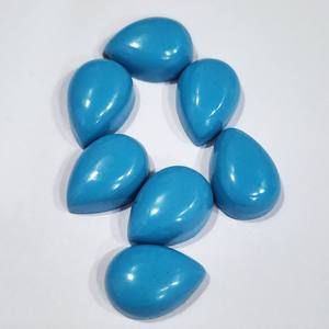 Excelente acabado de diseñador de alta calidad, forma de lágrima azul, tortuga sintética, piedras preciosas sueltas, hermosa Fabricación de joyas naturales - Product Image 4