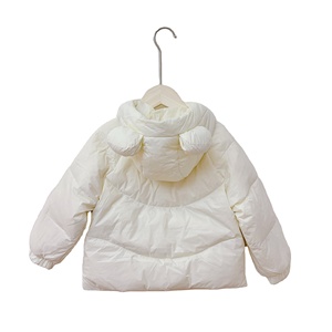 2025 chaqueta cálida con capucha de invierno para niños y niñas a prueba de viento con cremallera Puffer prendas de vestir exteriores cuello alto estilo de calle patrón decorado - Product Image 2