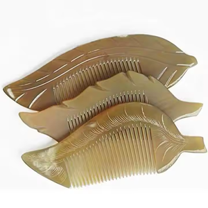 Peigne en corne à dents larges imprimé de style nordique personnalisé peigne à dents larges de voyage à motif de texture de marbre antistatique - Product Image 2