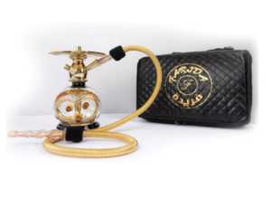 Chicha de luxe en verre soufflé à la main, finition laquée, design mini hibou, options multicolores, vente en gros, ensemble de fumage égyptien - Product Image 3