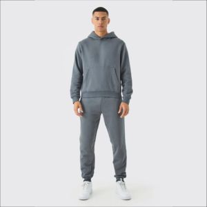 Conjunto Deportivo Informal Unisex de Primera Calidad, Color Sólido, Resistente al Desgaste, con Logotipo Personalizado Serigrafiado al por Mayor, Pantalones y Sudadera con Capucha - Product Image 6