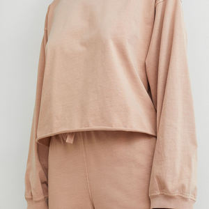 Wholesale Nice Quality 100% Cotton <b>Jumper</b> Luxury Oversized Crew Neck Letter Embroidery Women Sweatshirt - Product Image 3