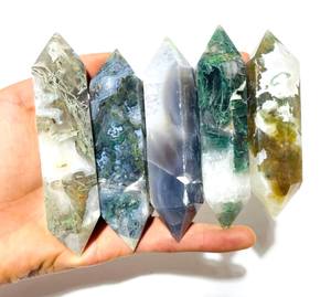 Baguettes de massage à double terminaison Tree Agate 12 Cut grossiste de baguettes de massage indiennes - Product Image 1