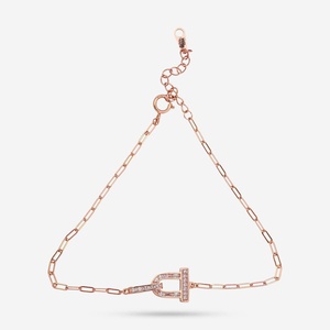 92.5 <b>Silver</b> Tennis <b>Bracelet</b> 188496 Rhodium Gold Plated Diamond Main Stone Religious Style <b>Charm</b> <b>Bracelet</b> Main 18K Gold Platinum - Product Image 1