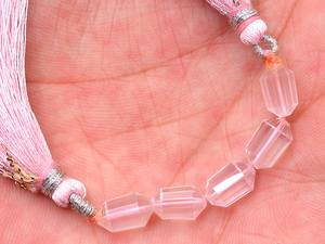 Cuentas de Cuarzo Rosa Facetadas de 6x10mm, Cuentas Sueltas de Cuarzo Rosa Natural Semipreciosas para Joyería - Product Image 3