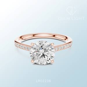 Anillo de Racimo Redondo Hecho a Medida con Calidad VS Certificada y Clasificación IGI, Diseño Elegante y Brillante para Amantes de las Joyas Atemporales - Product Image 5