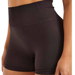 Pantalones cortos de gimnasio de cintura media para mujer, pantalones cortos de algodón de secado rápido para Yoga sin costuras, transpirables, ligeros, con cierre de cordón, pantalones cortos para correr - Product Image 2