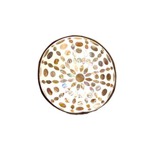 Bol de noix de coco fait à la main Design moderne antique incrustation de coquille d'oeuf bol de fruits décoratif léger Carton emballé - Product Image 4