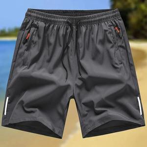 กางเกงขาสั้นผู้ชายห้าส่วนกางเกงออกกำลังกายผ้าไอซ์ซิลค์แบบลำลองแห้งเร็วระบายอากาศได้ดีสำหรับฤดูร้อน - Product Image 5