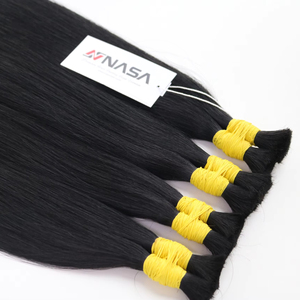 Prix de gros cheveux en vrac à partir de 100% extension humaine de cheveux bruts noir et couleur claire de haute qualité de Nasa Company - Product Image 1