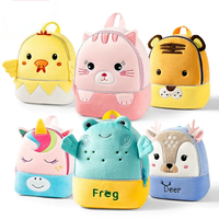 Sac à dos en peluche pour enfants à motif d'animaux de dessin animé, sac à dos 3D, sac à dos d'école pour enfants, sac à dos d'école pour enfants, lapin
