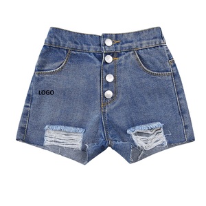 Pantalones cortos vaqueros de mezclilla elásticos hechos en fábrica para mujer, pantalones cortos de mezclilla ajustados para entrenamiento de Yoga a la moda de verano - Product Image 2