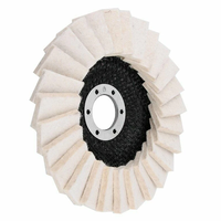 Disque à lamelles en feutre de laine de 4 pouces (115 mm) pour meuleuse d'angle, outils abrasifs DIY pour acier inoxydable, métal, verre, marbre, polissage et lustrage