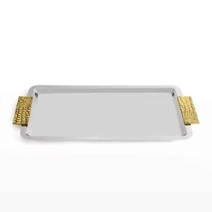 Plateau à chocolat en métal de qualité supérieure pour la décoration de la maison et des hôtels, plateau de service en acier inoxydable - Product Image 3