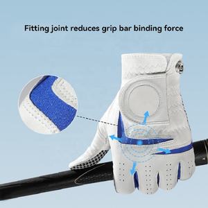 Gants de golf en cuir Cabretta véritable - Nouvelle arrivée, légers et respirants, fermeture à boucle GEO BROTHERS GB-01x, vente en gros pour hommes - Product Image 5