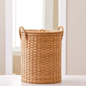 Cestas de ratán tejidas a mano para cocina y dormitorio, cesta con tapa, contenedor de almacenamiento. - Product Image 2