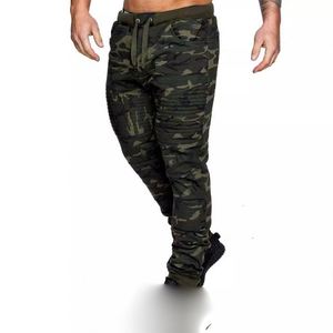 Pantalones Holgados de Camuflaje para Hombre al por Mayor, OEM, Cintura Elástica, Ajustados al Tobillo, con Bolsillos Cruzados, Transpirables, de Poliéster/Algodón, con Logotipo Personalizado - Product Image 1