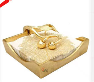 unique look <b>golden</b> finished gingko leaf design napkin stand for hotel restaurant and <b>bar</b> - Product Image 2