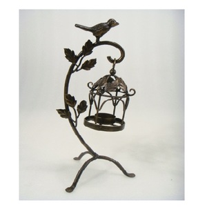 <b>Leaf</b> Branches Bird Nest Black Aluminium Tea Light Candle Holder for Home Living Room Party Wedding Table Top Decor - Product Image 4
