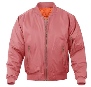 Usine de vêtements personnalisés Blouson bombardier coupe-vent de haute qualité Fermeture éclair complète Coupe-vent pour hommes Veste en polyester Manteaux d'extérieur pour hommes - Product Image 5