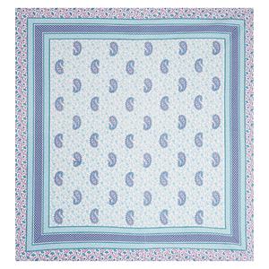 Ensemble de draps en coton bleu océan à fleurs, 3 pièces, lit double de qualité supérieure, tissu doux au toucher, maisons modernes, hôtels, luxe - Product Image 3