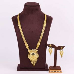 Bijoux en plaqué or 14K 18K 24K de mode en gros, formant des bijoux longs, ensemble de bijoux longs traditionnels, bijoux en laiton plaqué or - Product Image 1