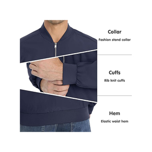 Chaqueta bomber de béisbol clásica para hombre con carcasa cortavientos y forro suave para todas las estaciones - Product Image 4