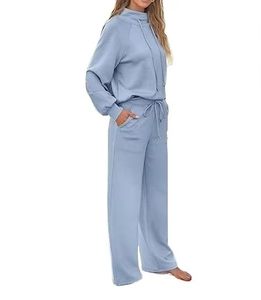 Venta al por mayor de alta calidad ecológico transpirable ligero poliéster/algodón mujeres chándales invierno XL cuello con capucha - Product Image 2