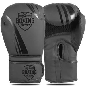 Guantes de boxeo de cuero de grado profesional con velcro soporte de muñeca Hook-&-Loop Ideal para entrenamiento con bolsa de boxeo y preparación de lucha - Product Image 1