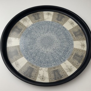 ถาดเหล็กสะท้อนมุกพร้อมพื้นผิวมันวาวลายทองหรูหราน้ำหนักเบาสไตล์อาร์ตเดคโคสำหรับตกแต่งบ้านที่ทันสมัย - Product Image 4