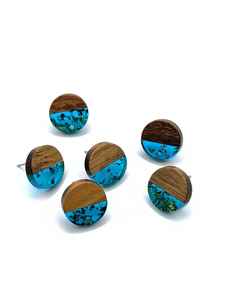 Pendientes de Madera y Resina de Diseño, Modernos y a la Moda para Fiestas, Aptos para Todas las Temporadas - Product Image 2