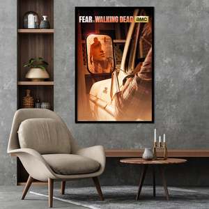 Modern Art Zombie Poster From Fear the Walking Dead <b>Canvas</b> with Black Frame for <b>Wall</b> Decor - Product Image 1