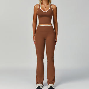 Conjunto de Yoga para Mujer al por Mayor: Bodysuits Deportivos Efecto Segunda Piel, Transpirables, de Secado Rápido, Spandex/Nylon, Conjunto de Dos Piezas para Entrenamiento - Product Image 3