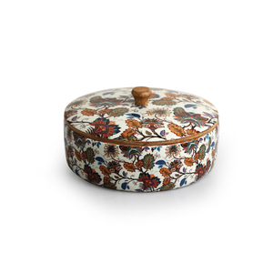 Casserole ronde en bois artistique avec impression en émail pour table à manger élégante Tradebyd - Product Image 6