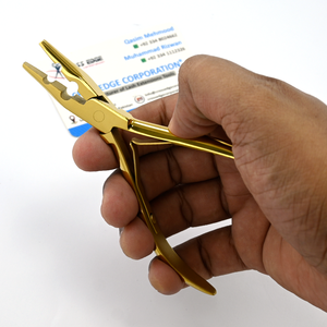 Herramienta de instalación y extracción de extensiones de cabello, alicates de prensado de 2 orificios, herramienta de diseño ligero de Color dorado personalizado - Product Image 5