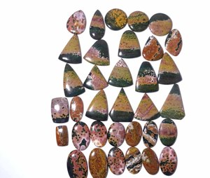 Venta al por mayor de alta calidad Natural Ocean Jasper cabujón suave cuarzo piedras preciosas sueltas para la curación de la fabricación de joyas bien pulidas - Product Image 6