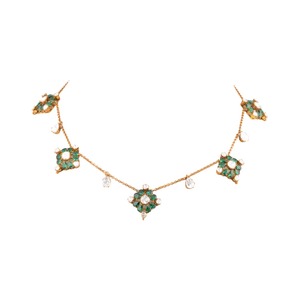 Collier pendentif en argent sterling 925 Gajaah, émeraude, argent pur, pierre verte et halo de cristal, bijoux pour femmes - Product Image 2