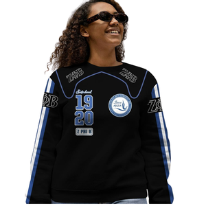 Sudadera con cuello redondo Zeta Phi Beta Greek Sorority 1920 para mujer, jersey bordado azul - Product Image 5