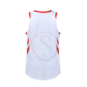 Camisetas de Baloncesto Personalizadas, Duraderas, Reversibles, Transpirables, con Estampado Sublimado, sin Mangas, Cuello en V, para Hombre, en Stock - Product Image 3
