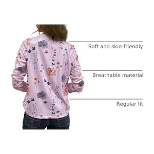 Vêtements pour femmes, décontractés, confortables, doux, en coton mercerisé tricoté 220g, impression numérique, respirants, longs, tendance, streetwear, mode - Product Image 3
