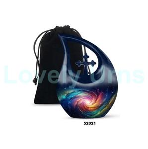 เครื่องตกแต่งเถ้ากระดูกของมนุษย์ตกแต่งด้วยถุงฟรีลายกาแล็กซีหยดน้ำอลูมิเนียม - Product Image 6