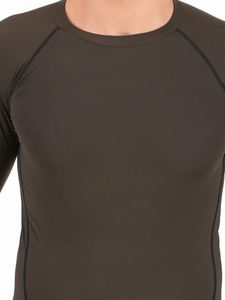 T-shirts athlétiques de compression en polyester pour hommes Hauts de fitness à séchage rapide Protège-éruption de natation respirant avec fonction anti-UV - Product Image 4